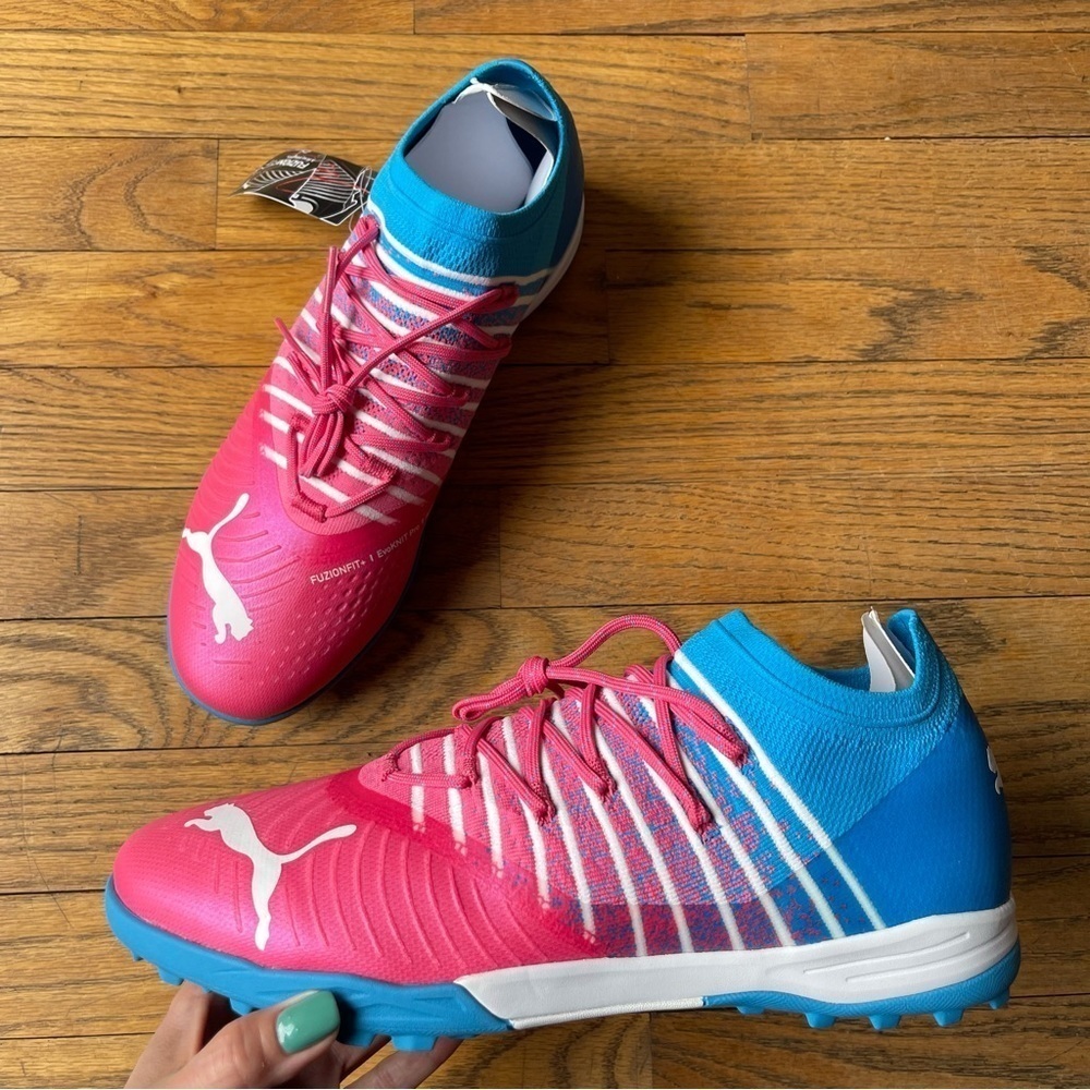 NEW Puma Future Z 1.4 Create Pro Cage Cleats Sunset Pink Blue Size 11 NWT